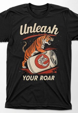 Unleash Your Roar – Vintage Bengals Beer Can Tee